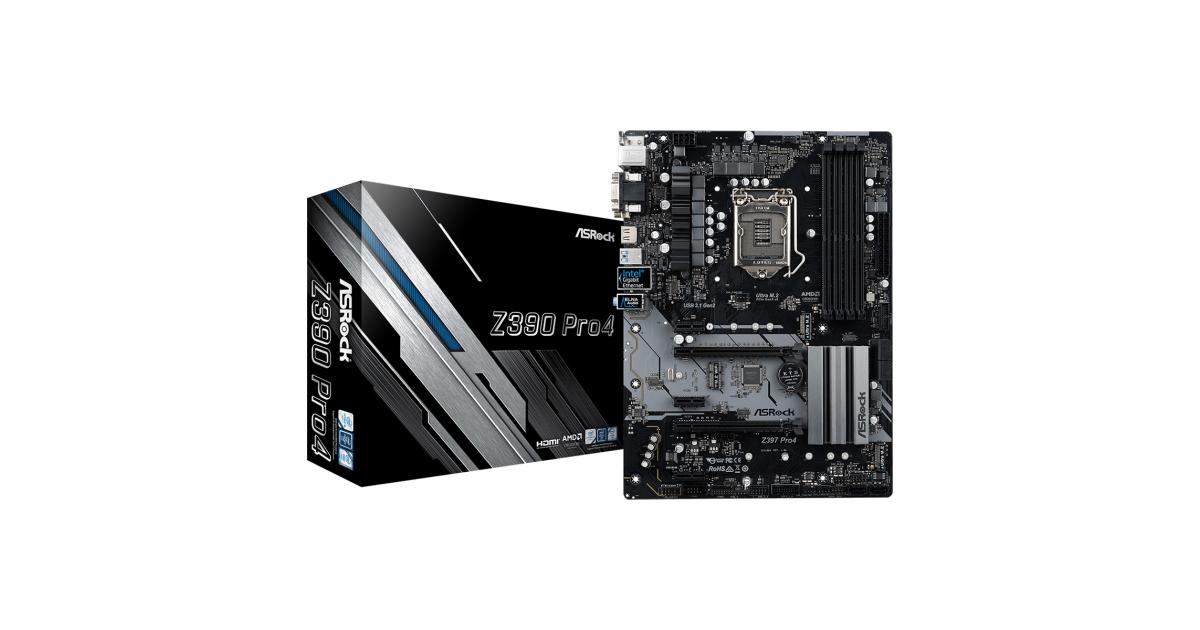 ASROCK Z390 Pro4 Dual M.2 ATX Motherboard LGA1151 Compu Jordan